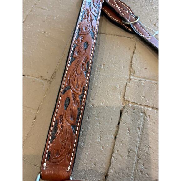 Turquoise Cross Floral Carved Breast Collar, Straight, Pony NWT - Picture 5 of 7